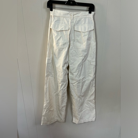 Madewell superwide griff utility pants cargo waist tie size 24 cream new - Picture 6 of 6
